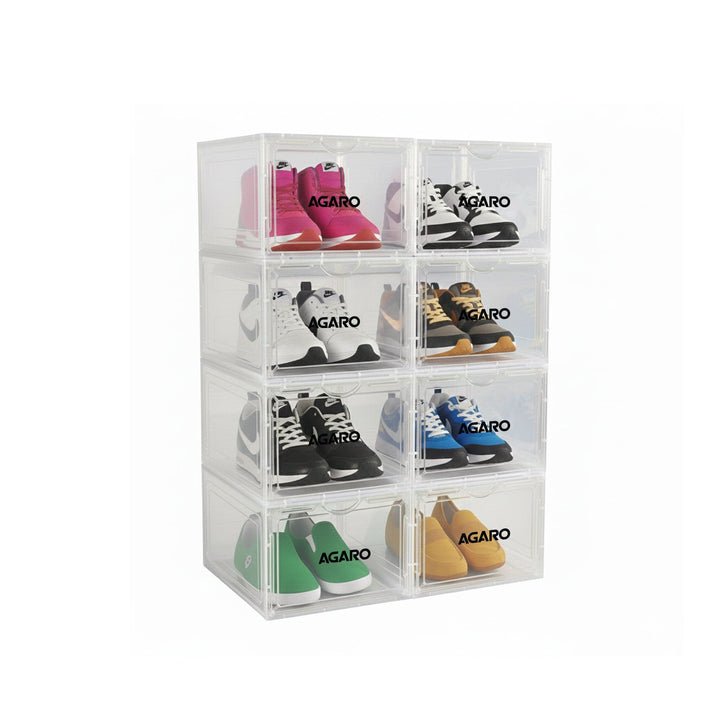 AGARO Stackable Shoe Boxes, Set of 8 — AGARO product photograph