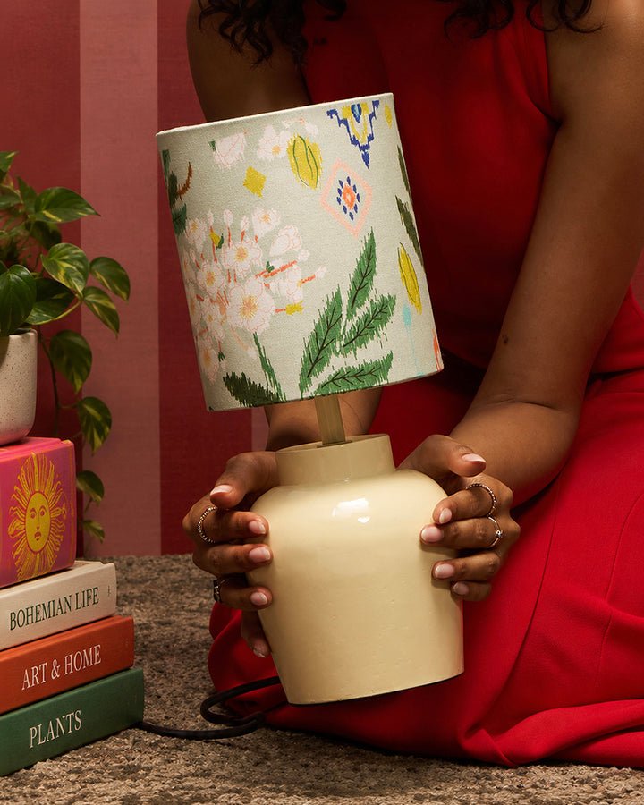 Chumbak Folklore Bloom Ikat Table Lamp — Chumbak product photograph