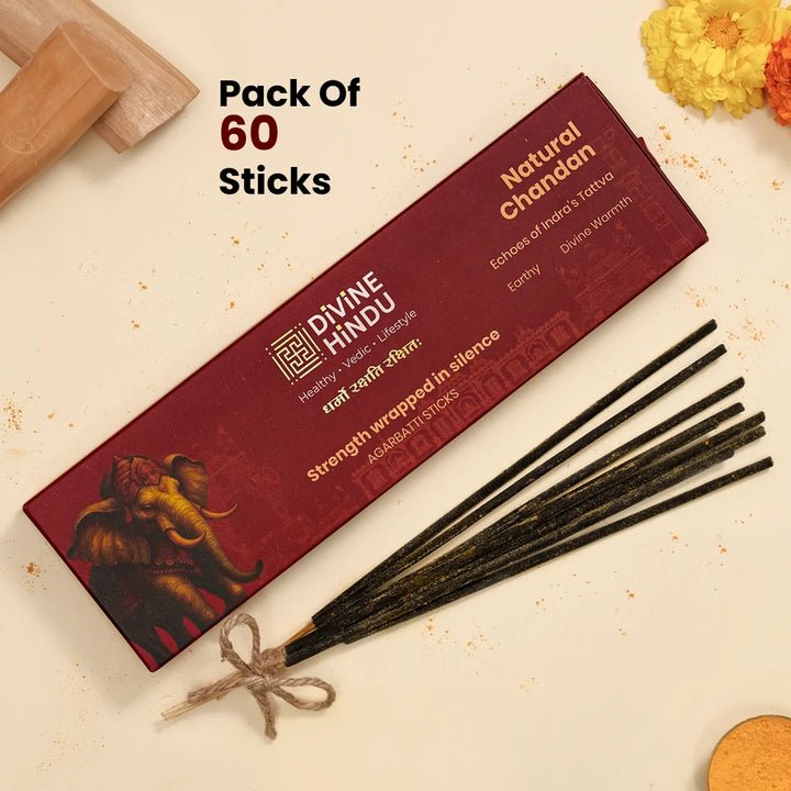 Divine Hindu Chandan Incense, 60 Sticks — Divine Hindu product photograph