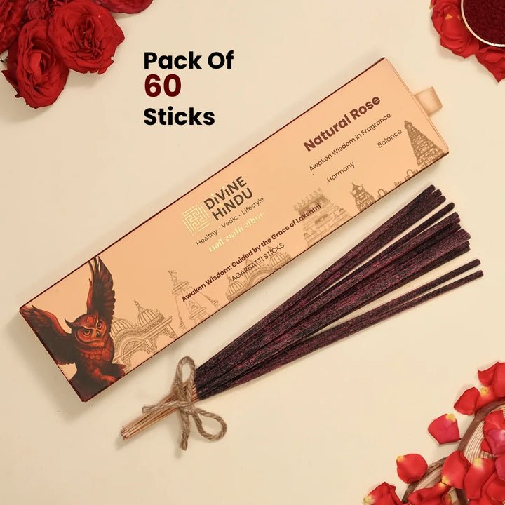 Divine Hindu Rose Incense, 60 Sticks — Divine Hindu product photograph