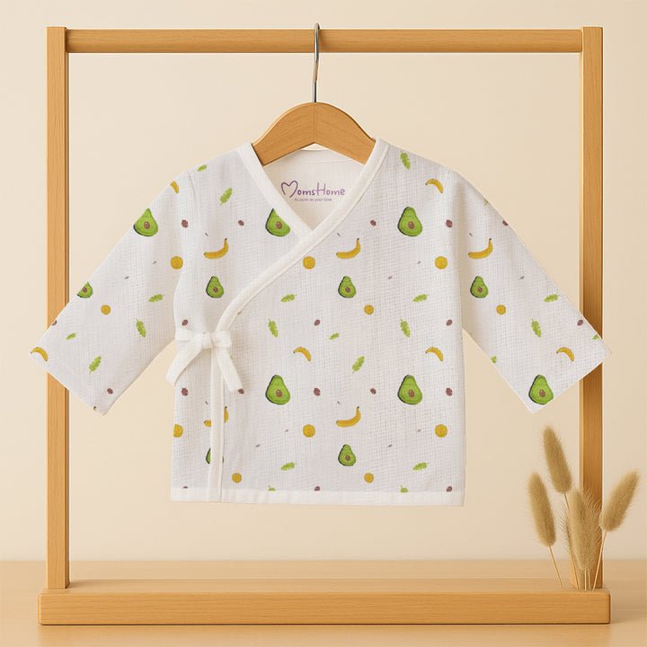 Moms Home Avocado Kimono Jhabla, 0–3 Months — Moms Home product photograph