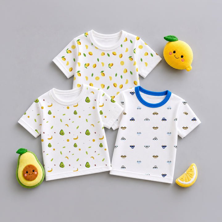 Moms Home Baby T-shirts, Pack of 3, 6–12 Months — Moms Home product photograph