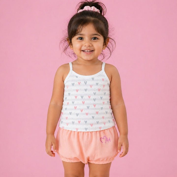 Moms Home Pink Heart Top & Shorts, 12–18 Months — Moms Home product photograph