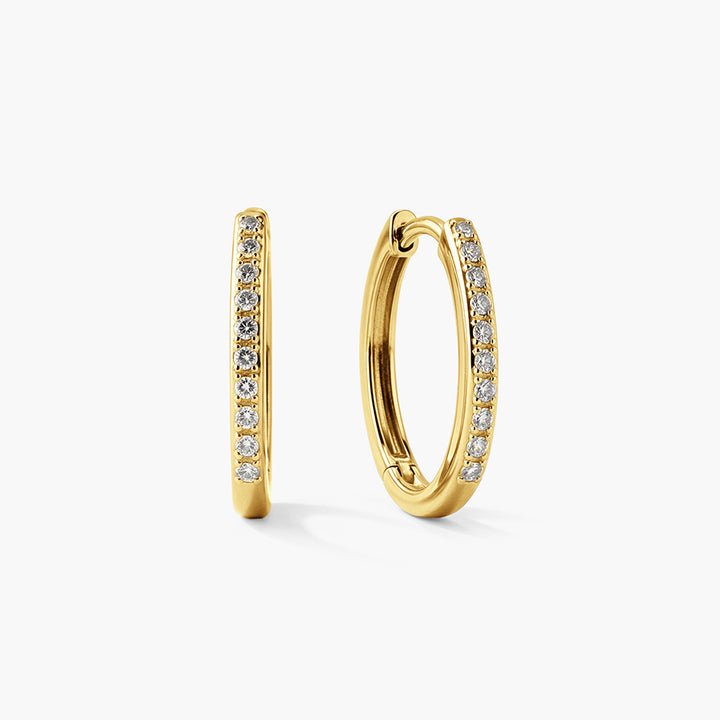 Palmonas Crystal Huggie Silver Earrings — Palmonas product photograph