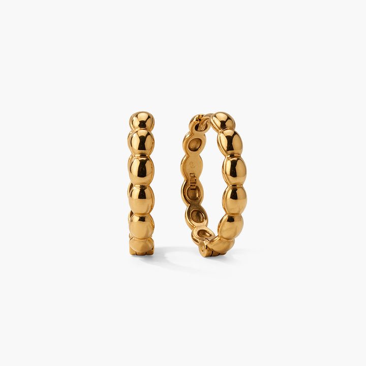 Palmonas Golden Twisted Chain Hoop Earrings — Palmonas product photograph