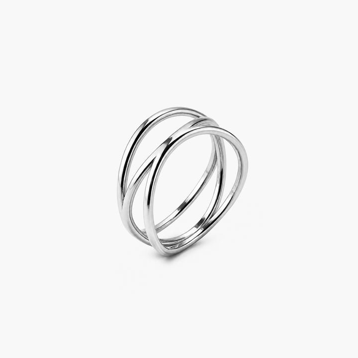 Palmonas Multi Band Silver Ring, Size 6 — Palmonas product photograph